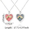 Best Friend Necklaces for 2 Girls Sisters Rainbow Heart Locket Necklace Set for BFF Bestie Gifts for Big Little Soul Sister Matching Friendship - 3 of 4