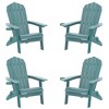 Sonkuki 4-Pack Folding Adirondack Chair Patio Outdoor Plastic Fire Pit Chair Weather Resistant for Lawn, deck and Backyard - 2 of 4