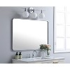 Elegant Lighting Soft corner metal rectangular mirror 28x42 inch in Silver - 3 of 4