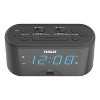 RCA Digital Radio Alarm Clock with Large Numbers and USB Charging, RC571 in Black - 2 of 4