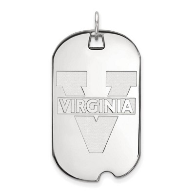 Black Bow Jewelry 10k White Gold Virginia Wahoos NCAA Large Pendant