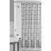 LunaLulinlk Gray Geo Stripe Printed Slub Fabric Shower Curtain - 3 of 4
