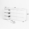 MOEPISY 9 Drawer Cabinet for Bedroom, Wide Modern Chest of Drawers No Handles Design, Wood Storage Dresser - 3 of 4