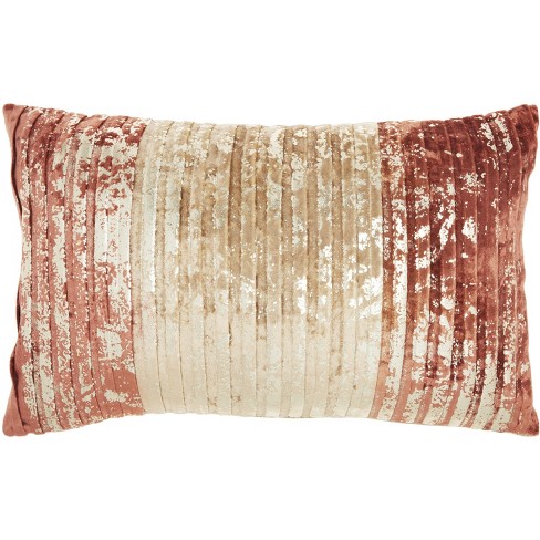 Rose colored throw online pillows