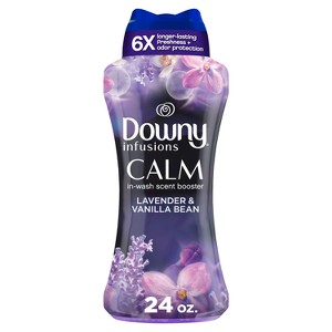 Downy Infusions Calm Lavender & Vanilla Bean Scent In-Wash Booster Beads - 1 of 4