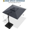GustoWave 10' x 10' Patio Umbrella with LED Lights and Base for Garden - 4 of 4