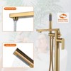 WOWOW Single Handle Freestanding Tub Faucet with Hand Shower in Brushed Nickel - 4 of 4