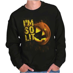 I'm So Lit Jack O Lantern Halloween Sweatshirt for Men or Women Brisco Brands - 1 of 4