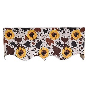 RLF Home 3" Rod Pocket High Quality Fabric Sunflower Regal Valance for Windows 50" x 17" Brown - 1 of 4