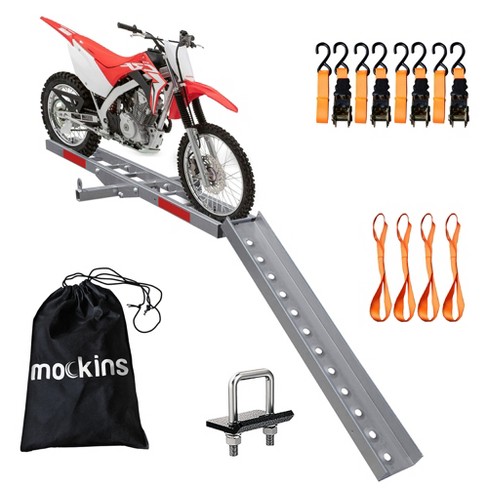 Loading motorcycle discount on hitch carrier