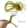 Unique Bargains Women's Plastic Hair Claws 3.39"x1.89"x0.91" 2Pcs - 4 of 4