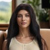 Unique Bargains Women's Straight Long Hair Wig 4x4in 180 Real Human Hair Black - 2 of 4