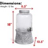 BIRDROCK HOME 3-Gallon Beverage Dispenser - Stainless Steel Base, Ice Container & Spigot - BPA-Free Acrylic for Lemonade, Sangria, Tea, Water - 3 of 4