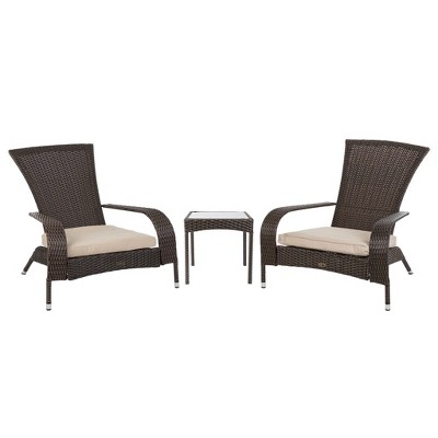 Coconino 3pc Wicker Patio Chat Set - Balkene Home