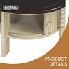 Vintage Round Coffee Table with Storage in 30.3" for Living Room, Mid Century Modern Cocktail Table with Sliding Door - Leovsnove - 4 of 4