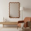 Whisen 24"x36" Wavy Rectangle Decorative Mirror, Solid Wood Frame, Entryway - 2 of 4