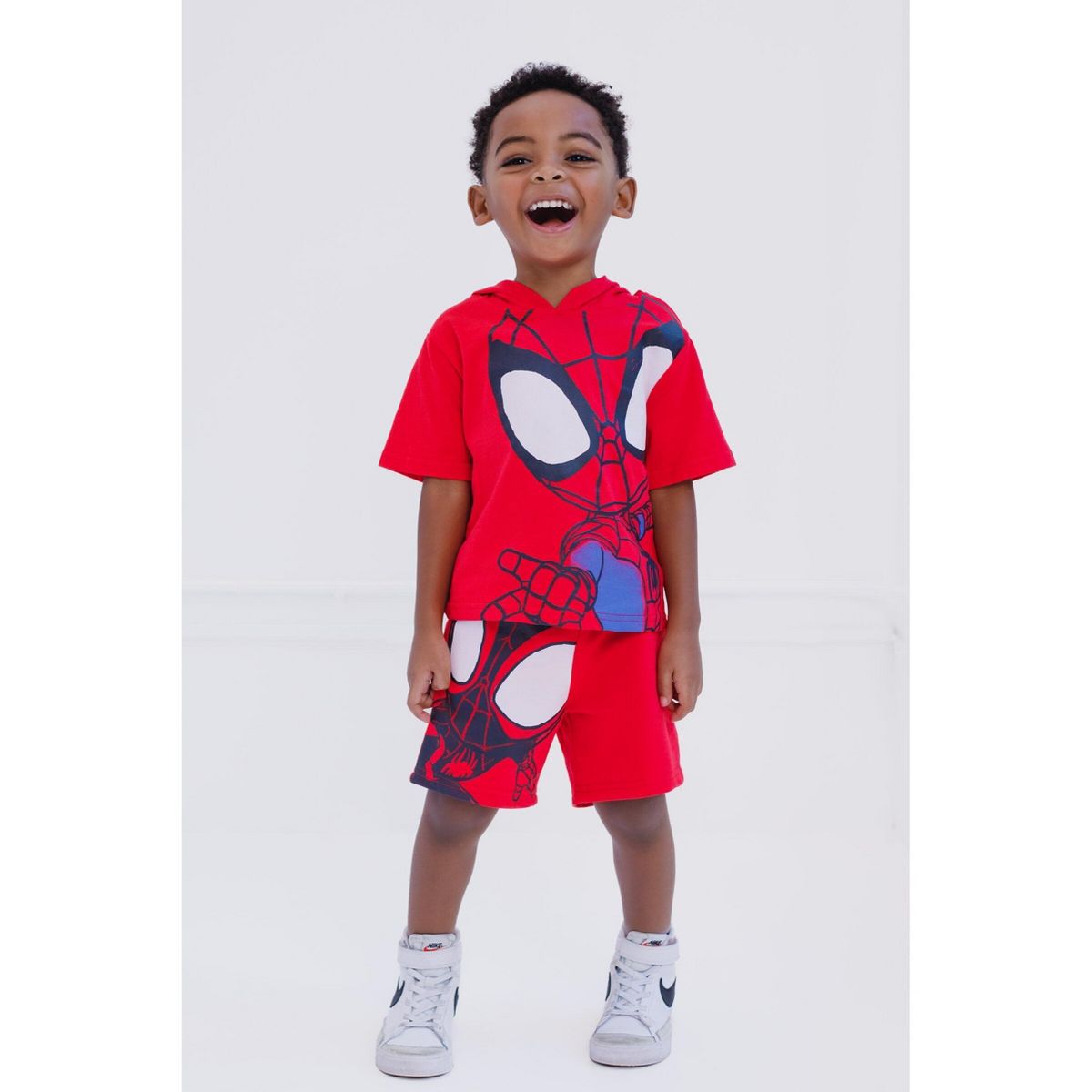 Marvel Spidey and His Amazing Friends Toddler Boys' Hooded T-Shirt and Shorts Set - thumbnail 2