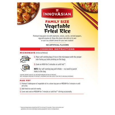 InnovAsian Frozen Family Size Vegetable Fried Rice - 36oz