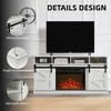 Hotraffy Modern Farmhouse TV Media Stand,with 23in  Fireplace Insert - 3 of 4
