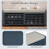 Shoe Bench with Storage and Cushion, Distressed Shutter Storage Bench with Retro Charm (White) - 4 of 4