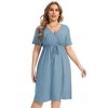Women's Plus Size  A Line Flowy Party Midi Dresses - 2 of 4