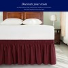 Subrtex Elastic Wrap Around Bed Skirt Dust Ruffle Smooth Soft Bed Frame Cover 15-inch Drop - 2 of 4