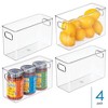 iDesign Set of 4 Pantry Storage Bins with Handles - Clear - 2 of 4