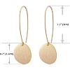Geometric Gold Drop Earrings - 18K Plated Long Circle with Ball Detail, a Luxurious Dangling Statement - 3 of 4