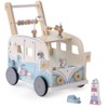 ROBOTIME Baby Push Walker Wooden Furniture Multi-Functional Toy Vacaction Bus for Boys Girls Kids Gift, Blue, 11.6''*24.8''*33.7'' - image 3 of 4