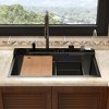 Famapy 304 Stainless Steel Workstation Kitchen Sink with PVD Nano Black Finish - 2 of 4