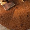 33.86" Modern Round Coffee Table Metal & Wood Splicing Round Coffee Table, Fir Wood Table Top With Gold Cross Legs Base Retro Splicing End Table - 3 of 4