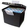 Storex Portable Storage Box Letter Size 14w x 11-1/4d x 14-1/2h Black 61502U01C - 2 of 4