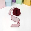 Unique Bargains Ribbon Plain Fishtail Organza Simple Style Polyester 354.33"x1.57" 1Pcs - 2 of 3