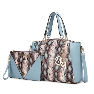 MKF Collection Addison Snake Embossed Women’s Tote Bag with matching Wristlet Pouch by Mia K - 1 of 4