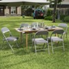 SUGIFT Folding Chairs with Padded Vinyl Seat, Heavy-Duty Metal Frame, Supports 330 lbs, Portable & Lightweight - 2 of 4