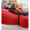 Ultimate Sack 4ft Bean Bag Chair, Oversized Comfortable Indoor Floor Lounger, Giant Foam-Filled Furniture for Relaxing, Red Suede - 3 of 4