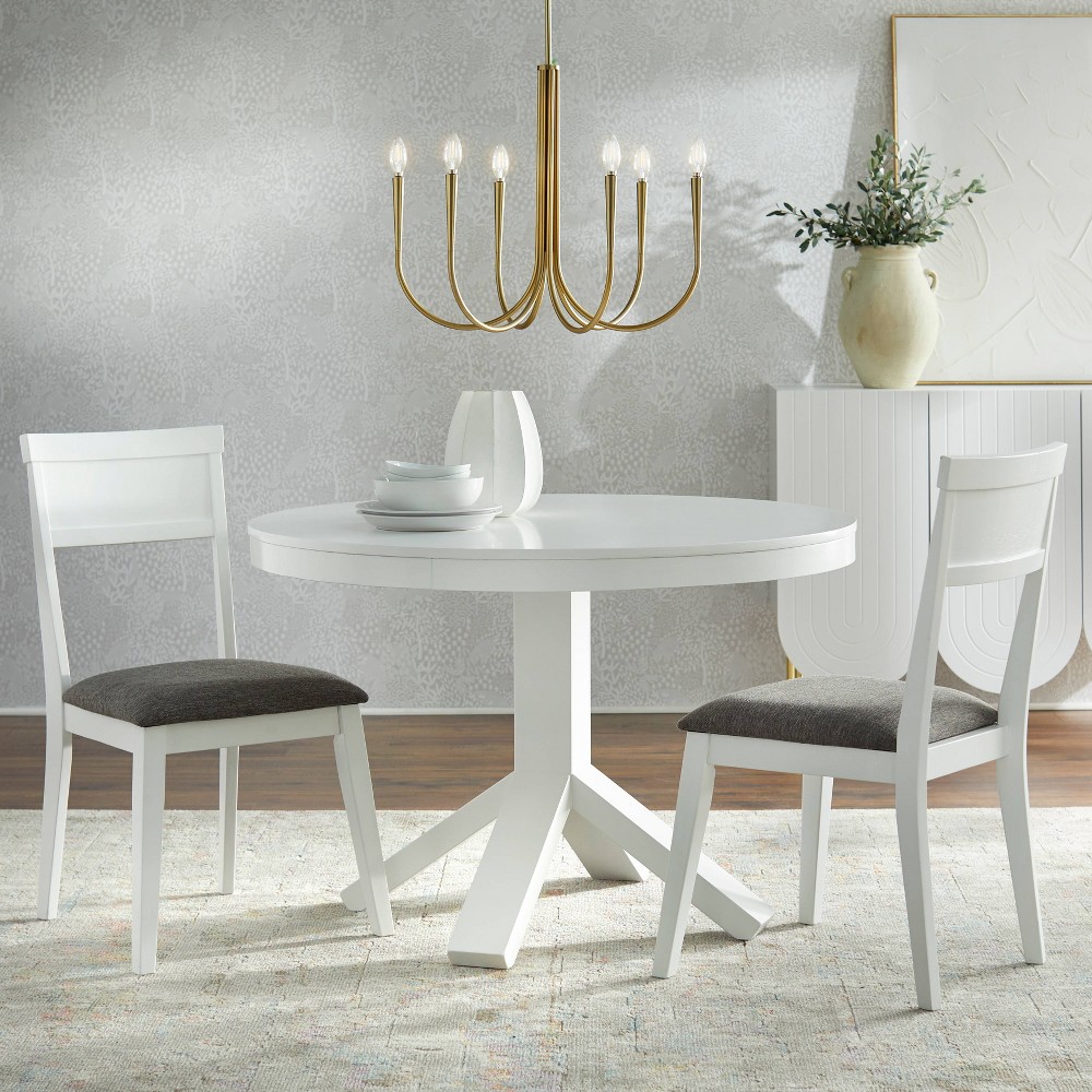 Photos - Dining Table 3Pc Overton Dining Set White - Buylateral