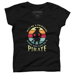 Girl's Design By Humans Funny Pirate Freebooter Buccaneer By MINHMINH T-Shirt - 1 of 3