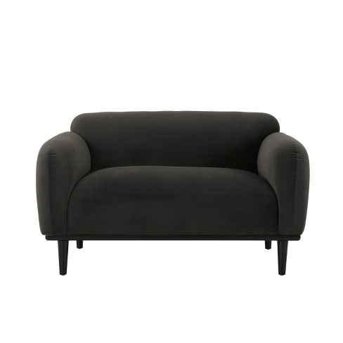 Christopher Knight Home Chaparral Upholstered Velvet Loveseat, Dark Gray/Matte Black - image 1 of 4