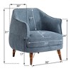 DYHOME Mid-Century Modern Accent Chair, Tufted Upholstered Armchair for Living Room, Bedroom - 4 of 4