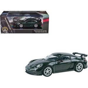2025 Porsche 911 GT3 (992.2) Oak Green Metallic Neo with Carbon Stripe 1/64 Diecast Model Car by Paragon Models - 1 of 4