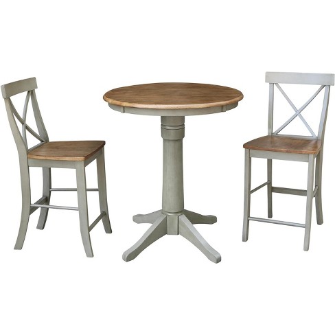 International Concepts 30 Inches Round Pedestal Gathering Height Table ...