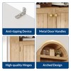GustoWave 71.6" Tall Arched Cabinet,5 Tier Bookcase Arched Book Shelf with Doors and Adjustable Shelves,Storage cabinet - 4 of 4