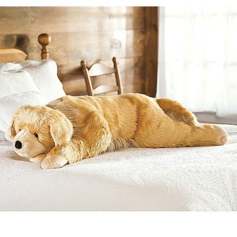 Plow & Hearth Super Soft Golden Retriever Body Pillow with Realistic Features - image 1 of 3