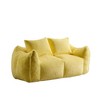 TIRAMISUBEST 75 inch Giant Bean Bag Couch Ultra Soft Rabbit Fabric 650 lb Capacity 2 Accent Pillows No Tool Setup Living Room Bedroom - 4 of 4