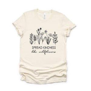 Simply Sage Market Women's  Spread Kindness Like Wildflowers Short Sleeve Graphic Tee - 1 of 3