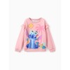 PATPAT Disney Stitch Toddler Girl 2pcs Floral Ruffle-sleeve Sweatshirt with Jogger Set - 2 of 4