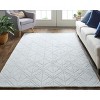 Redford Transitional Solid White/Silver Area Rug - 2 of 4
