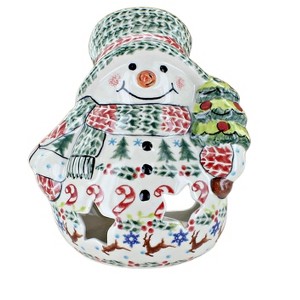 Blue Rose Polish Pottery 655 Vena Small Snowman - 1 of 1