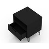 KWPZQEB Modern Nightstand, Bedside Table with Storage Drawer & Metal Legs, Night Stands End Table with Open Space for Bedroom, Living Room - 4 of 4